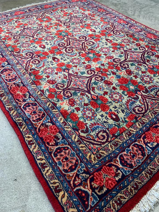 3'1'x4'11" Handmade Wool Persian Bidjar Rug