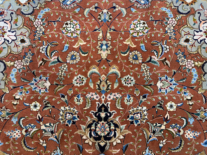 Hand-Knotted 60 Raj Persian Tabriz Rug - 9’9”x13’