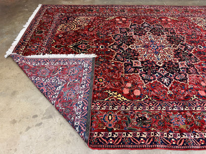 Antique Hand-Knotted Persian Bakhtiari Rug - 10’6”x14’7”