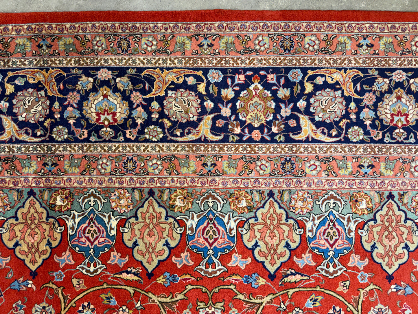 Hand-Knotted Persian Tabriz Rug - 9’9”x12’7”