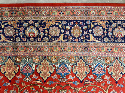 Hand-Knotted Persian Tabriz Rug - 9’9”x12’7”