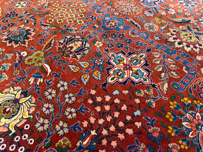 Hand-Knotted Persian Tabriz Rug - 9’10”x13’5”