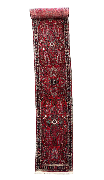 Hand-Knotted Sarouk Runner - 2’9”x18’3”