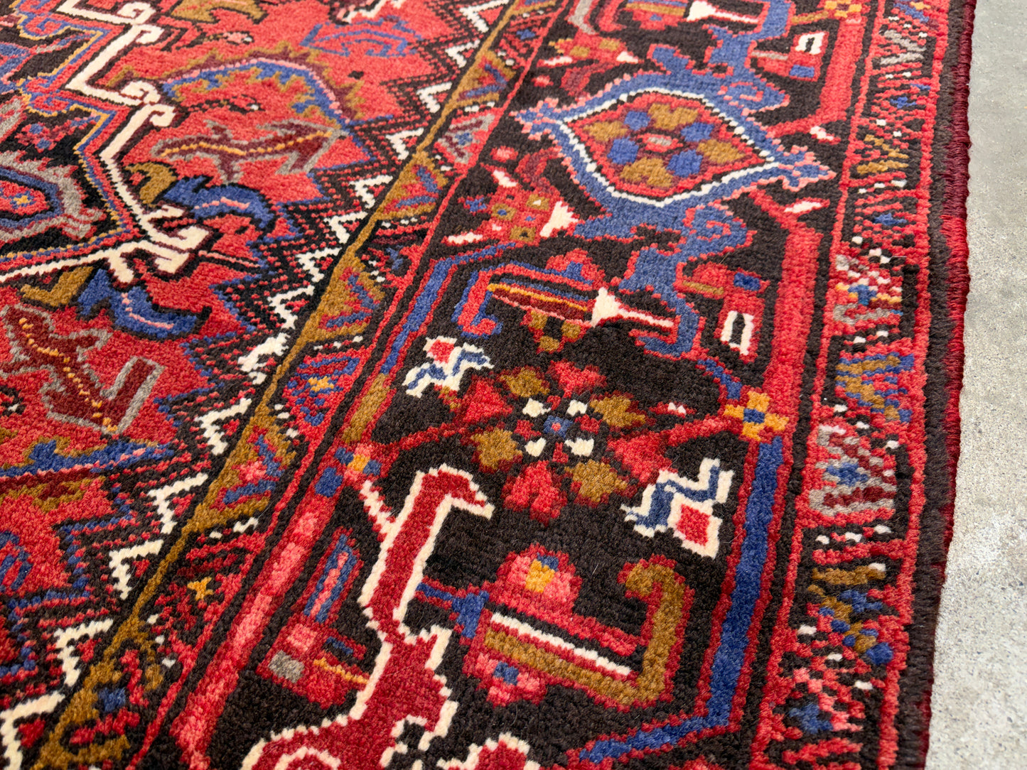Hand-Knotted Persian Heriz Rug - 7’3”x9’9”