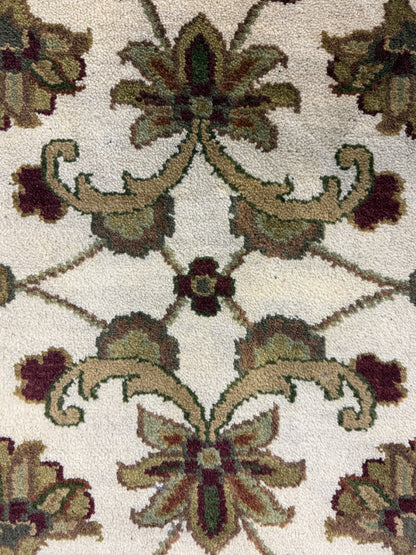 8’ Diameter Hand-Knotted Wool Indian Round Oriental Rug - 8x8 Handmade Carpet