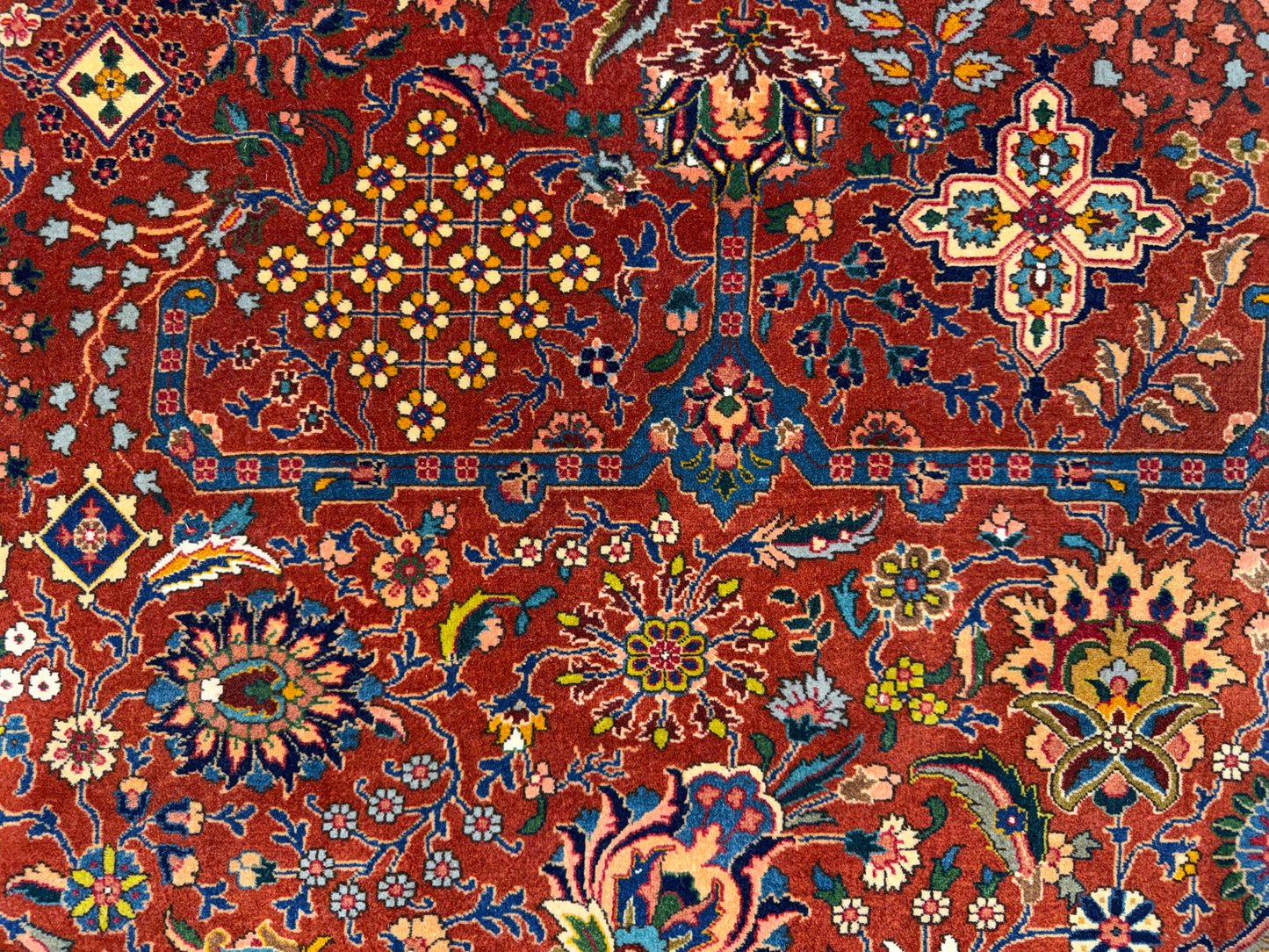 Hand-Knotted Persian Tabriz Rug - 9’10”x13’5”