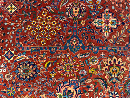Hand-Knotted Persian Tabriz Rug - 9’10”x13’5”