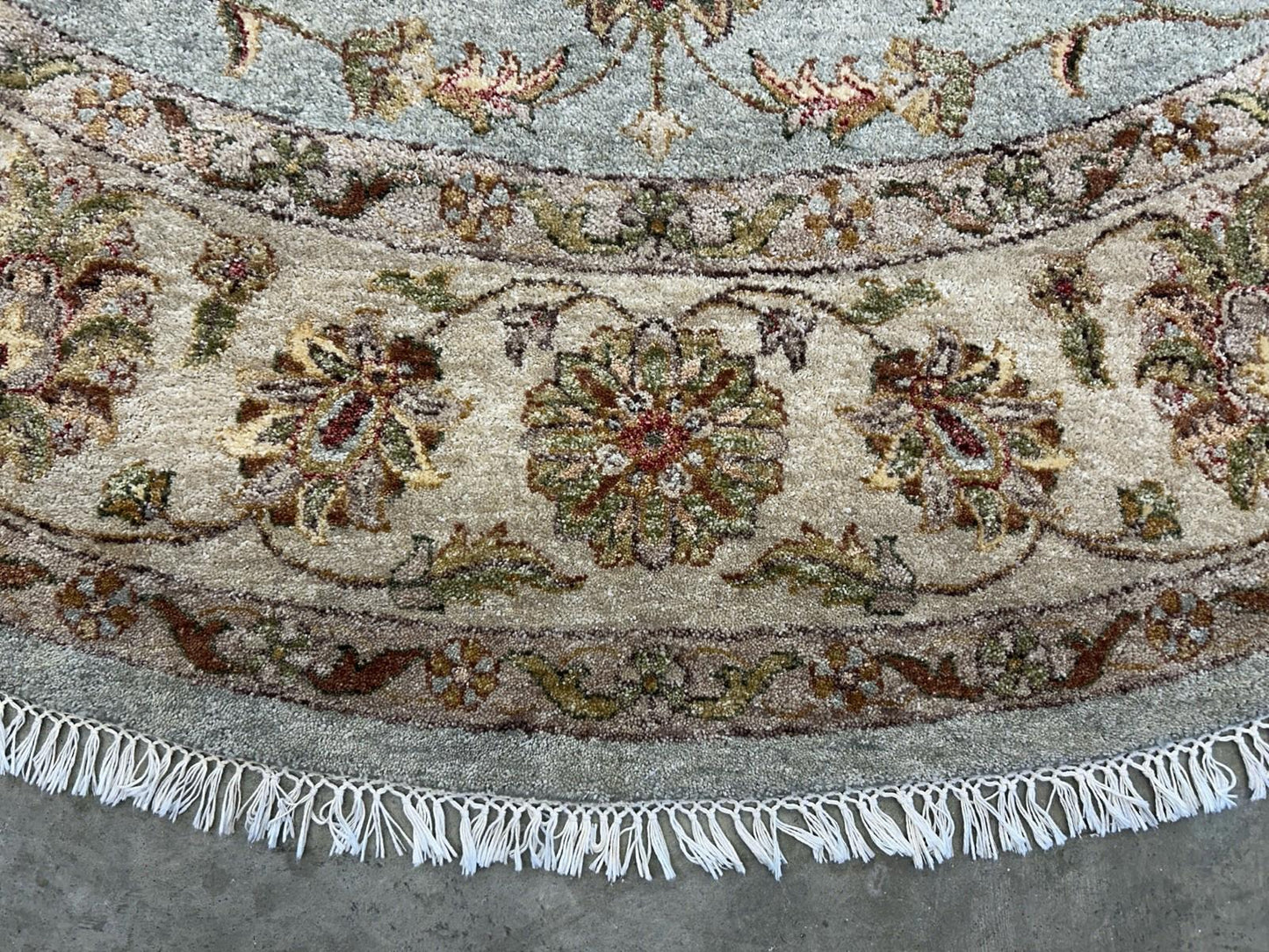 8’ Diameter Hand-knotted Wool Round Area Rug - Handmade Carpet 8x8 Green