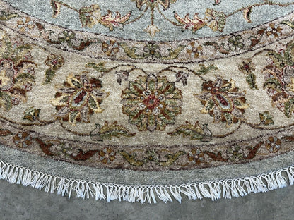 8’ Diameter Hand-knotted Wool Round Area Rug - Handmade Carpet 8x8 Green