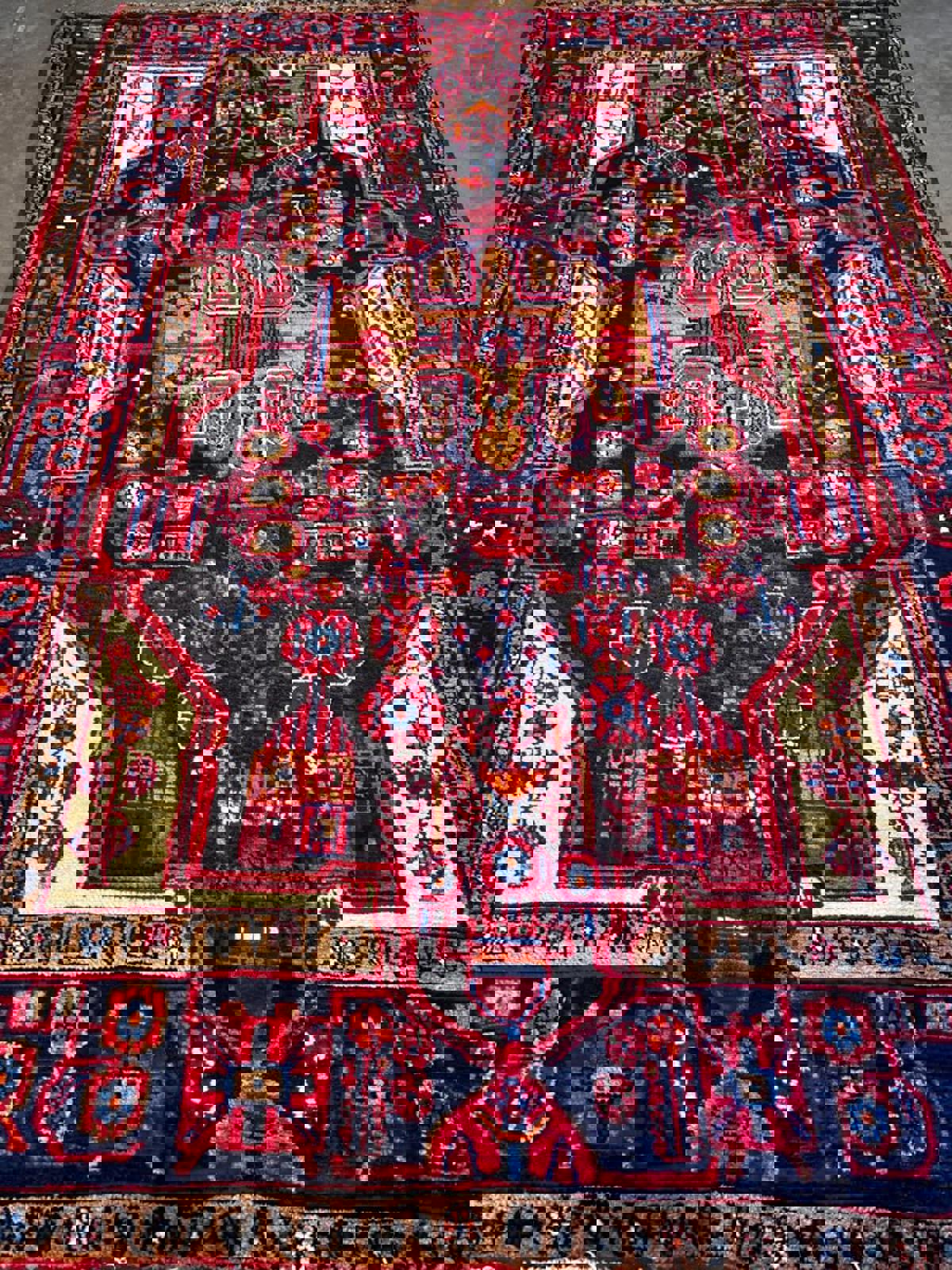 5'3"x8'1" Handmade 100% Wool Persian Nahavand Rug