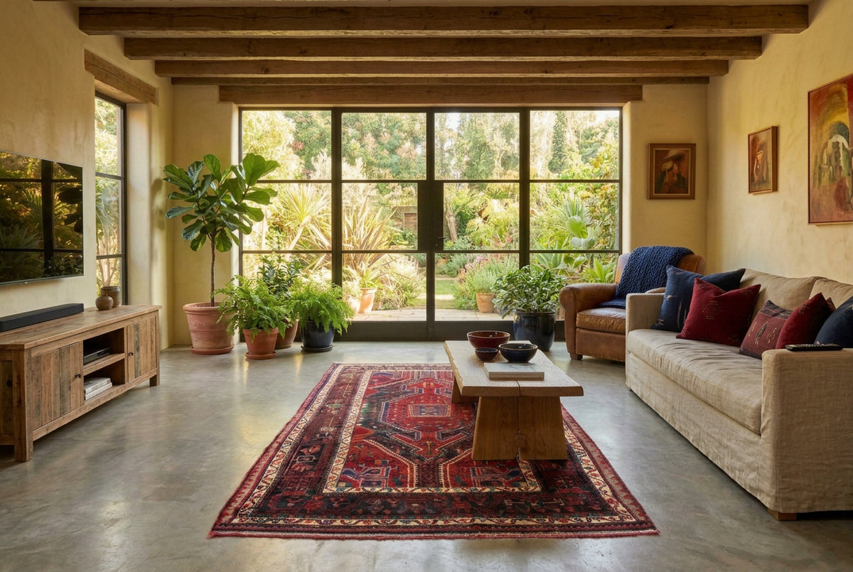 Hand-Knotted Persian Tuyserkan Rug - 4’11”x9’
