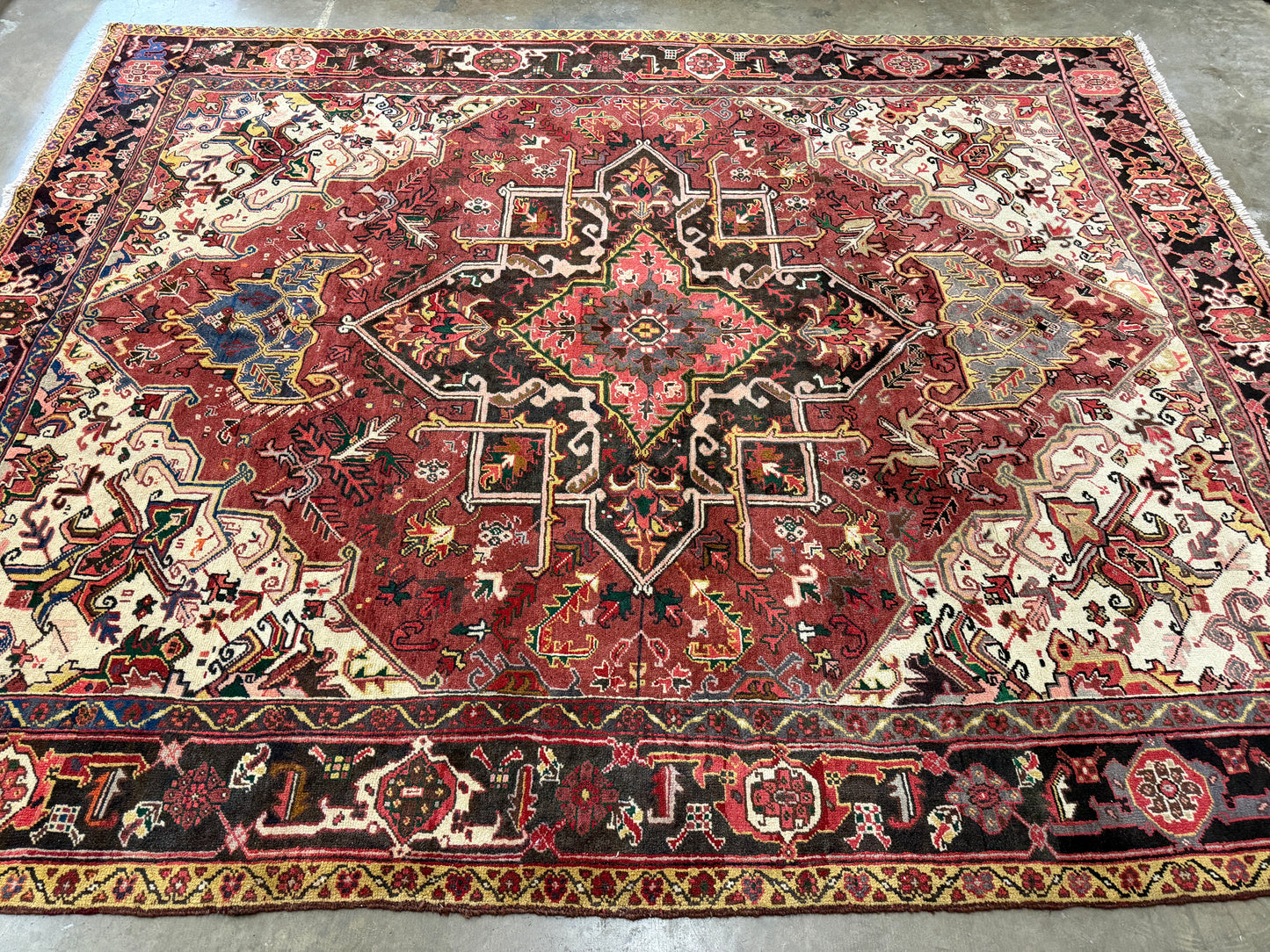 Hand-Knotted Persian Heriz Rug - 8’3”x10’6”