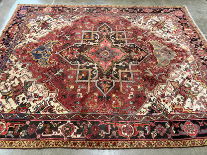 Hand-Knotted Persian Heriz Rug - 8’3”x10’6”
