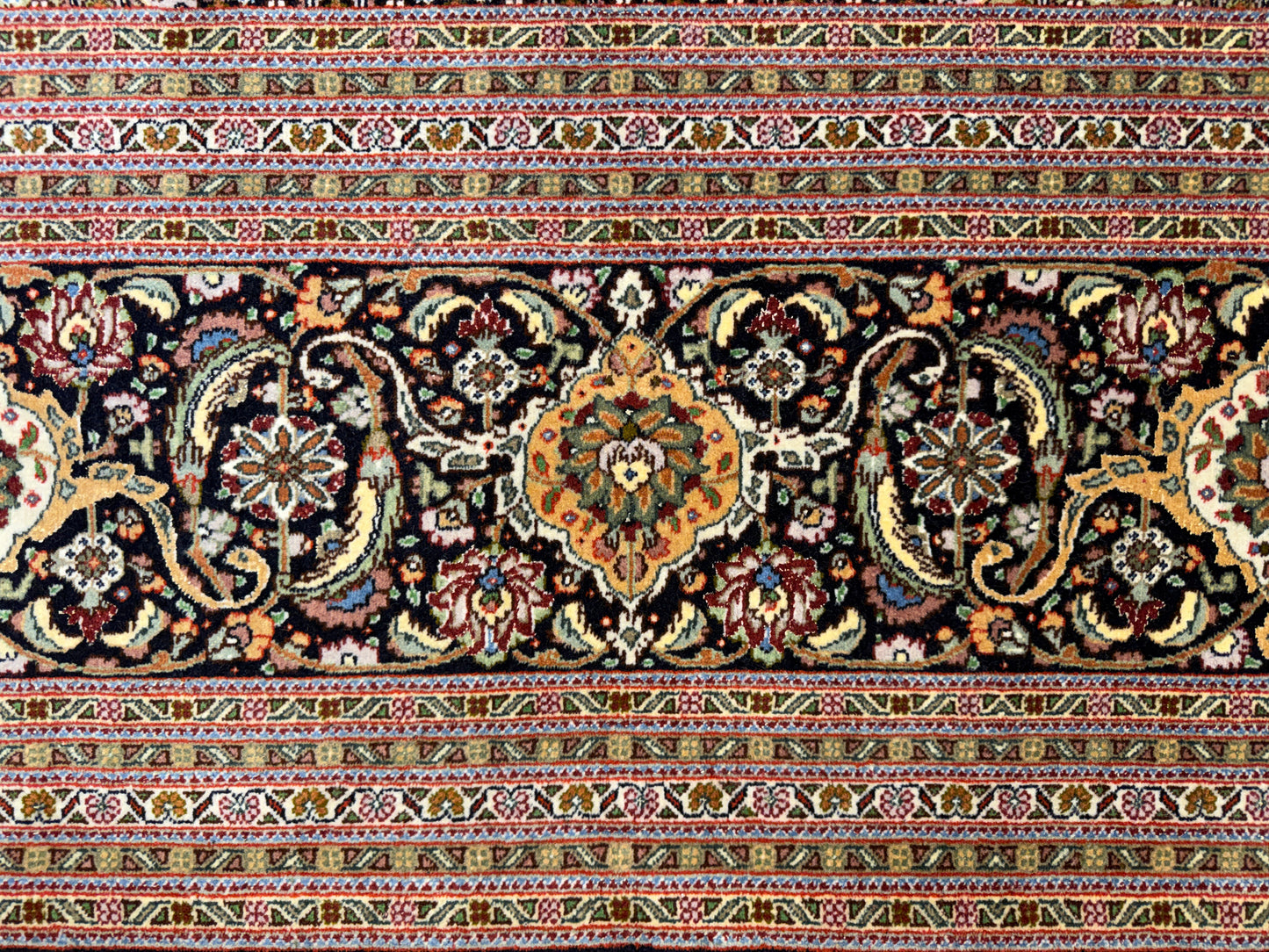 Hand-Knotted Persian Tabriz Mahi Rug - 9’11”x13’6”