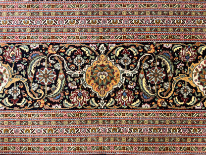 Hand-Knotted Persian Tabriz Mahi Rug - 9’11”x13’6”