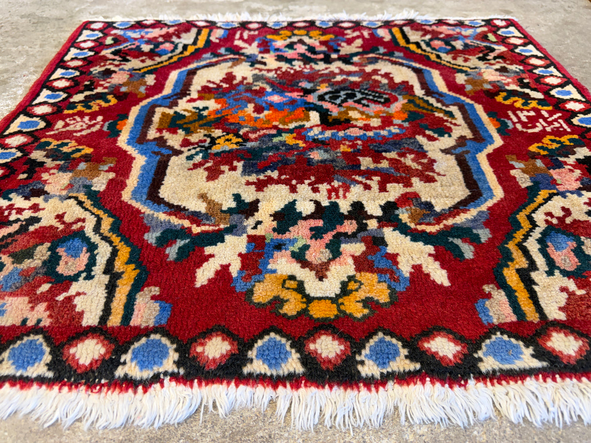 Hand-Knotted Bakhtiari Rug - 2’x2’5”