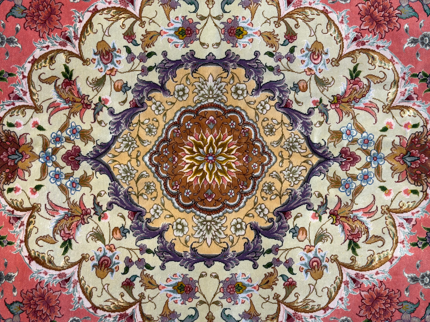 11’4”x16’2” Very Fine Hand-Knotted Persian Tabriz 80 Raj Signed Area Rug