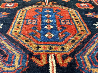 3’5”x10’3” Very Old Antique Heriz Bakhshayesh Runner