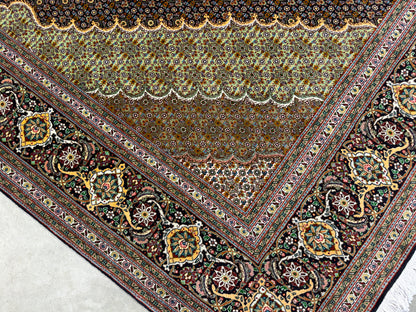 Hand-Knotted Persian Tabriz Mahi Rug - 6'8"x10'2"
