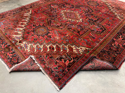 10’1”x12’6” Hand-Knotted Persian Heriz Area Rug
