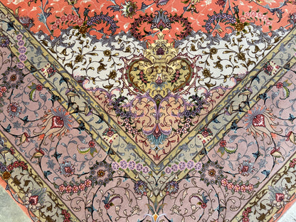 9’11”x13’4” Hand-Knotted 60 Raj Persian Tabriz Rug