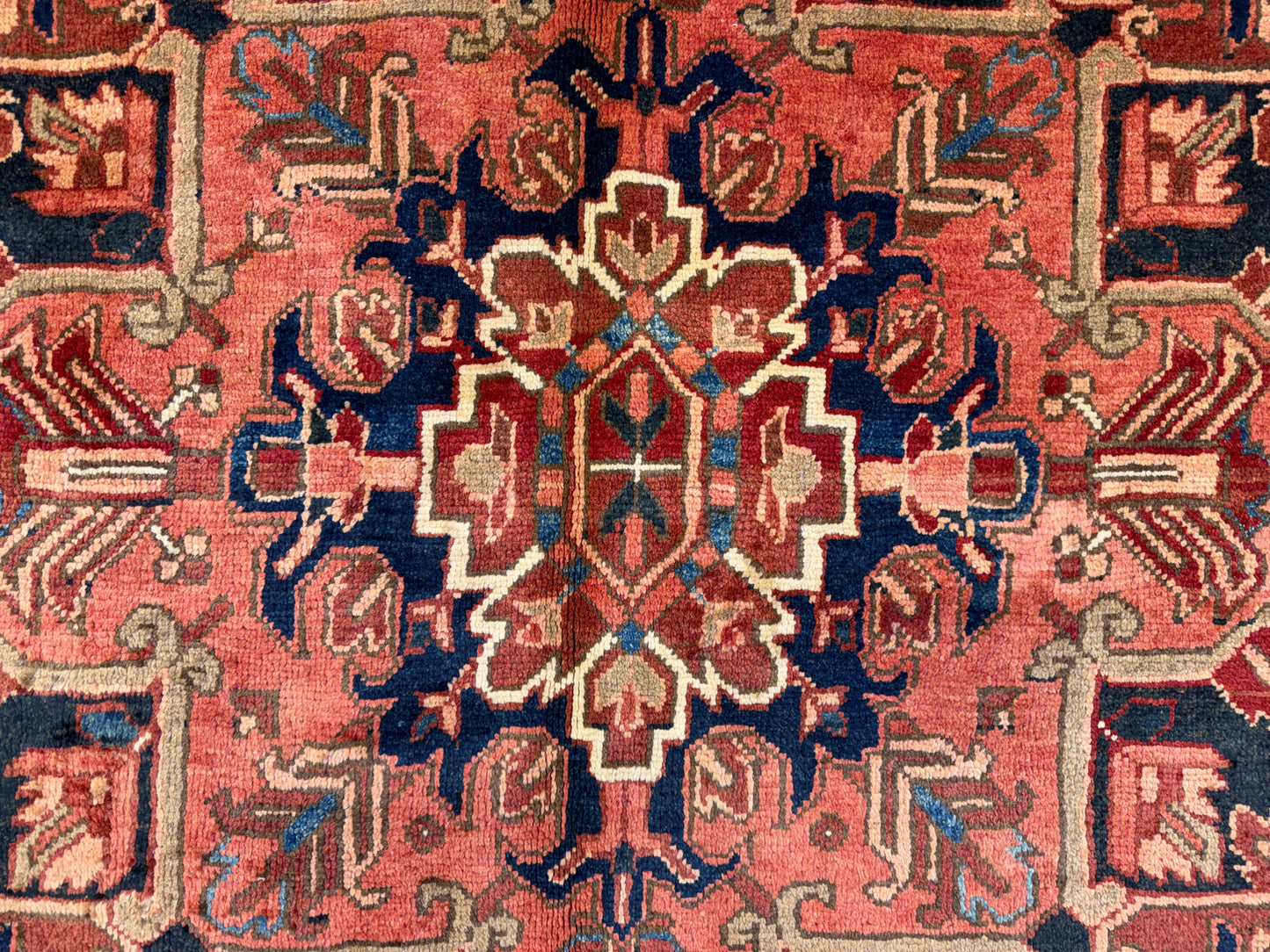9’4”x12’4” Hand-Knotted Persian Heriz Ahar Area Rug