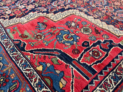 12’10”x20’3” Rare Palace Size Hand-Knotted Triclinium Bidjar Persian Area Rug