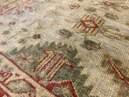8’4”x10’ Hand-Knotted Wool Oushak All-over Area Rug