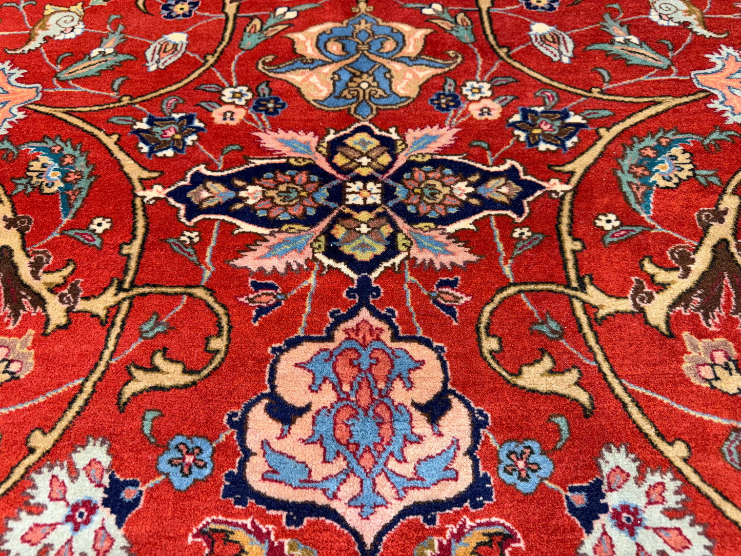 Hand-Knotted Persian Tabriz Rug - 9’9”x12’7”