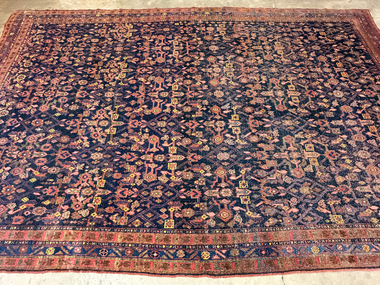 Hand-Knotted Persian Mahal Rug - 8’8”x13’