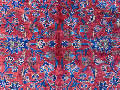 Hand-Knotted Manchester Persian Kashan Rug - Signed - 10’7”x16’6”