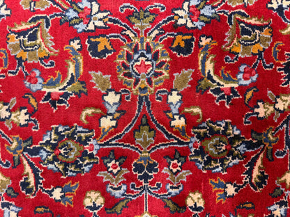 9’6”x12’6” Hand-Knotted Persian Kashan Area Rug