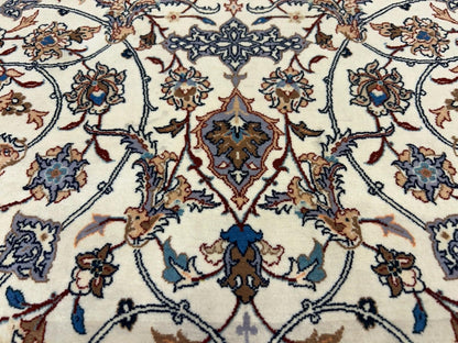 3’5”x5’9” Hand-Knotted  Fine Wool & Silk Isfahane Seirafian Area Rug - Signed