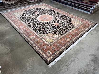 Hand-Knotted 60 Raj Persian Tabriz Rug - 10’x12’9”
