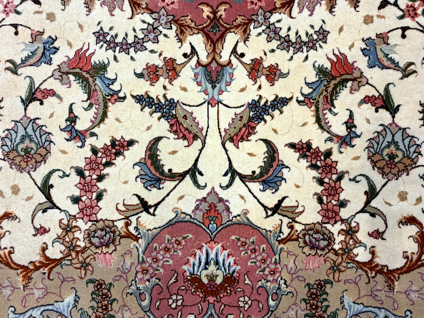 10’x12’9” Fine Hand-Knotted Persian Tabriz Area Rug