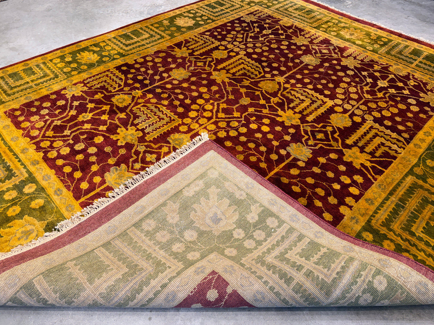 8’1”x9’10” Hand-Knotted Wool Tibetian Area Rug