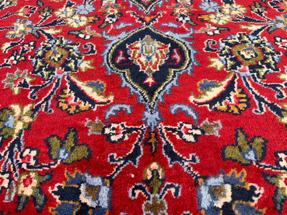 9’6”x12’6” Hand-Knotted Persian Kashan Area Rug