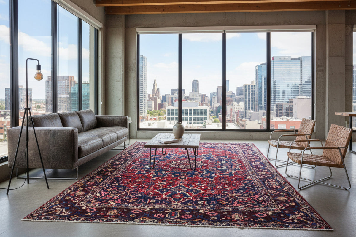 Hand-Knotted Persian Bakhtiari Rug - 9’1”x12’