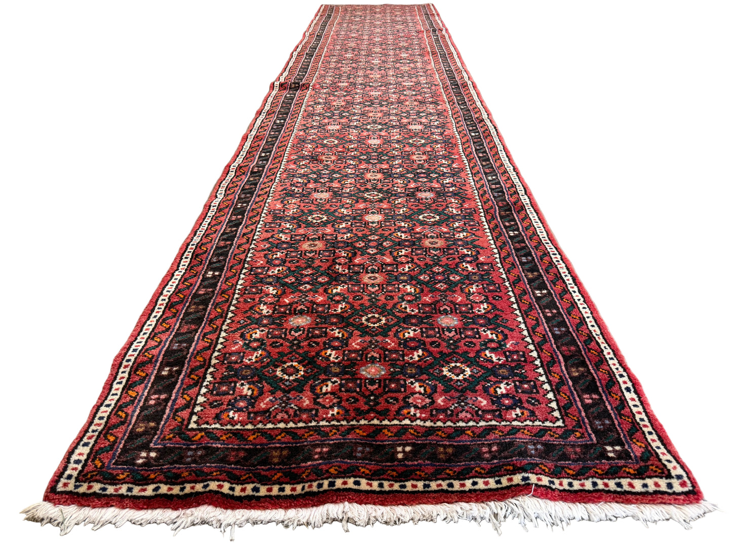 Hand-Knotted Hosseinabad Runner - 2’9”x13’