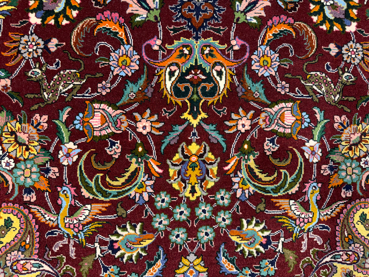 Hand-Knotted Persian Tabriz 60 Raj Rug - 4'9"x6'10"