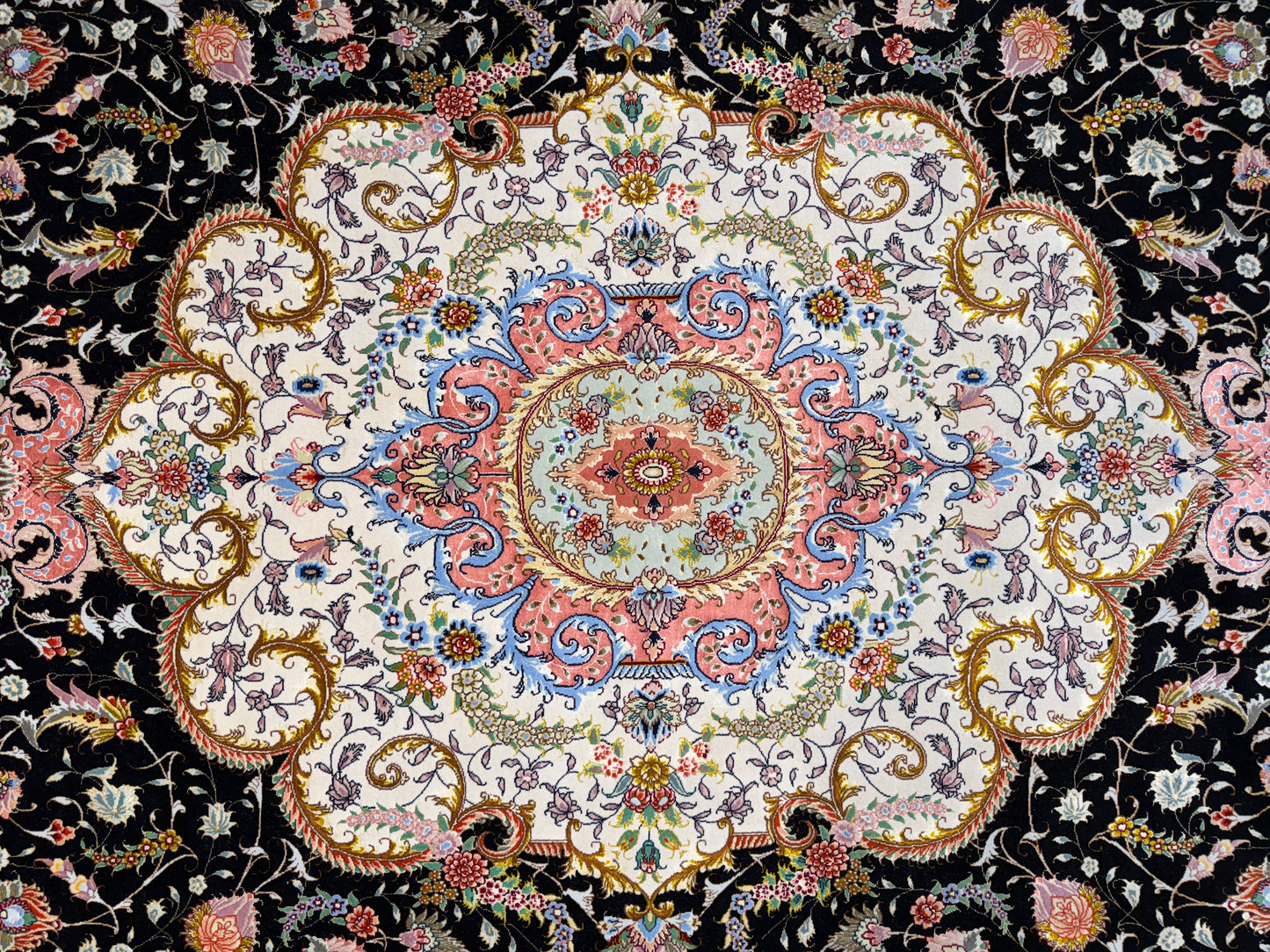 Hand-Knotted 60 Raj Persian Tabriz Rug - Signed Faizi - 10’x13’7”