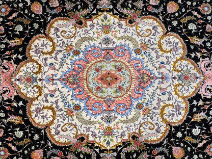 Hand-Knotted 60 Raj Persian Tabriz Rug - Signed Faizi - 10’x13’7”