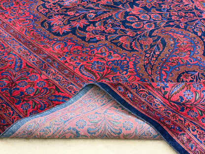 Antique Hand-Knotted Persian Kashan Rug - Signed Tavoschian - 8'6"x12'