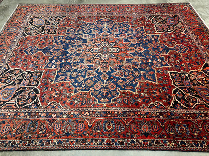 9’8”x12’6” Hand-Knotted Persian Bakhtiari Area Rug
