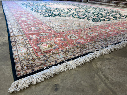 Hand-Knotted 70 Raj Persian Tabriz Rug - 11’6”x16’7”