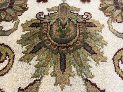 8’ Diameter Hand-Knotted Wool Indian Round Oriental Rug - 8x8 Handmade Carpet