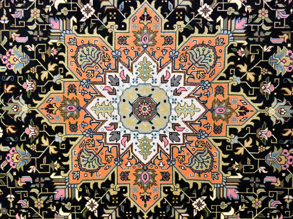Hand-Knotted Persian Tabriz 60 Raj Rug - 4'11"x6'6"