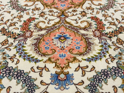 Hand-Knotted 70 Raj Persian Tabriz Rug - 6'8"x10'3"