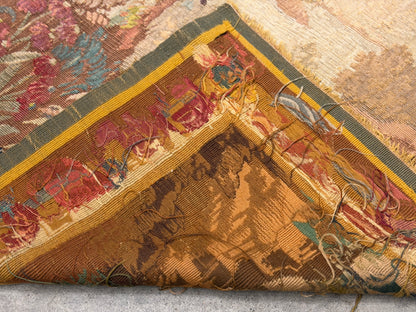 Antique Handmade French Tapestry - 4'4”x6'11”
