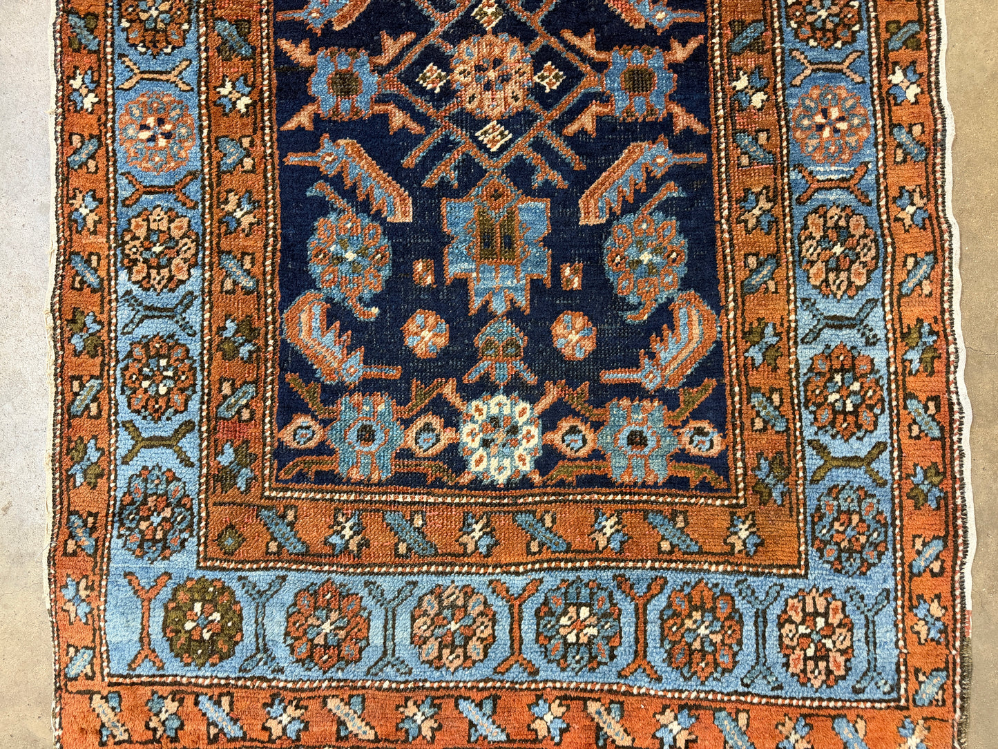 Hand-Knotted Antique Heriz Runner - 3’1”x17’2”
